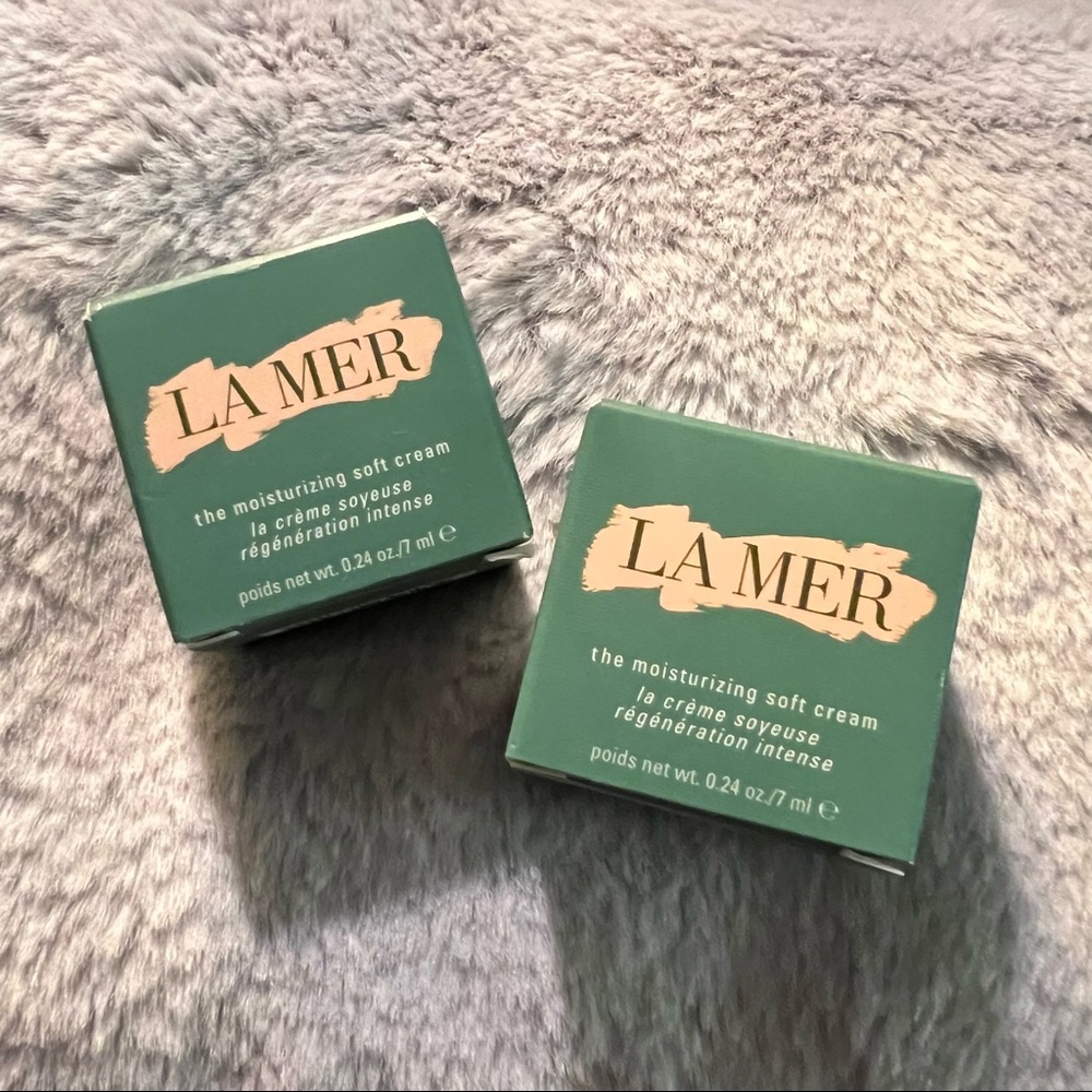 La Mer LOT moisturizing soft cream .24 oz x 2 NIB